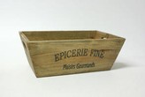 Panier bois "Epicerie fine"