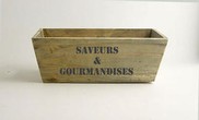 Panier bois "Saveurs & Gourmandises"