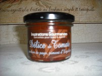 Dlice de tomate, jambon de pays, piment d'espelette